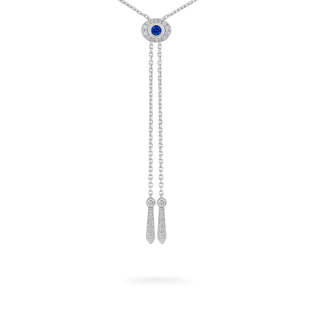Garrard Wings Embrace collection Peacock Slide Pendant with Diamonds Sapphires Tsavorites and Aquamarines 2017610 Back