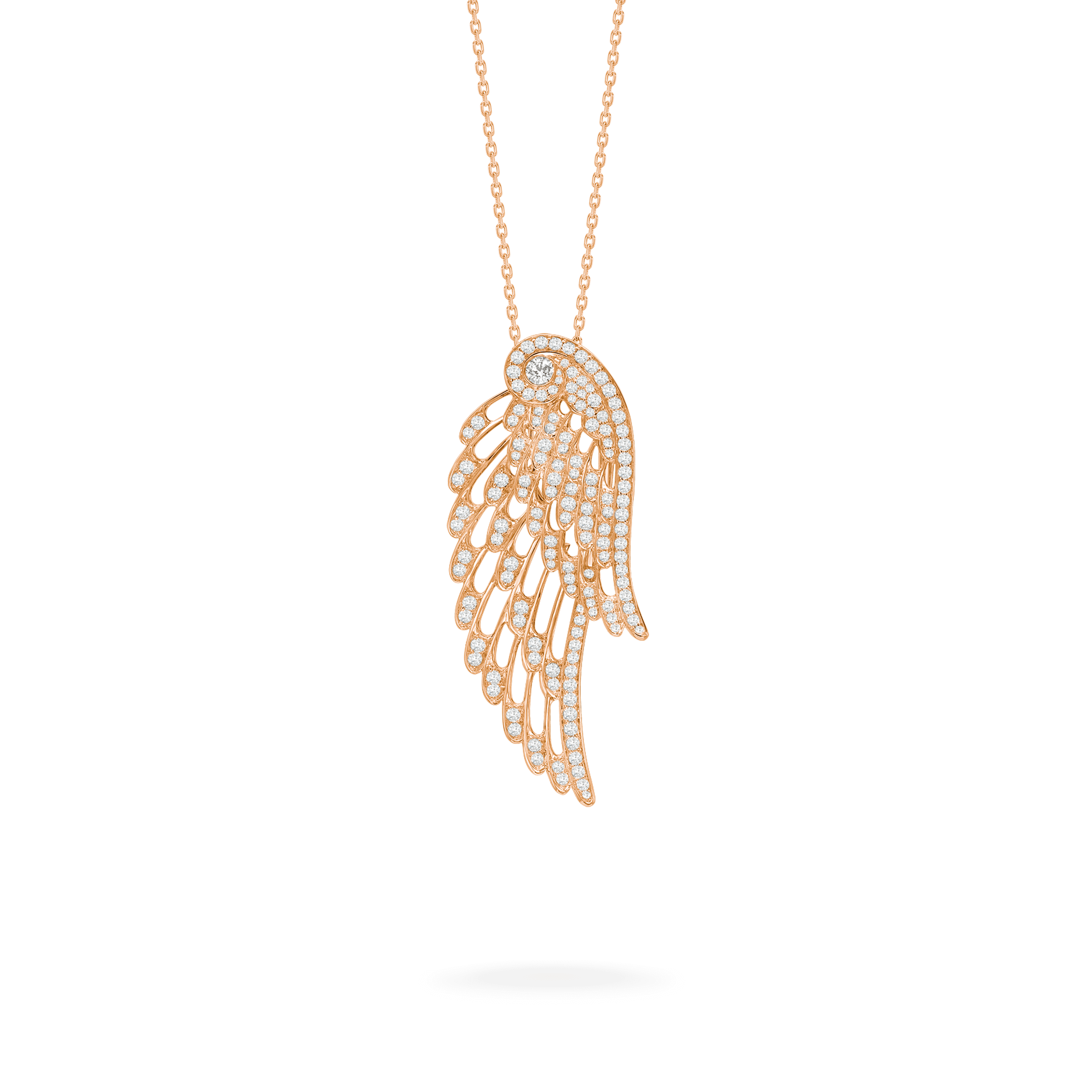 Wings Embrace Diamond Slider Pendant | In 18ct Rose Gold