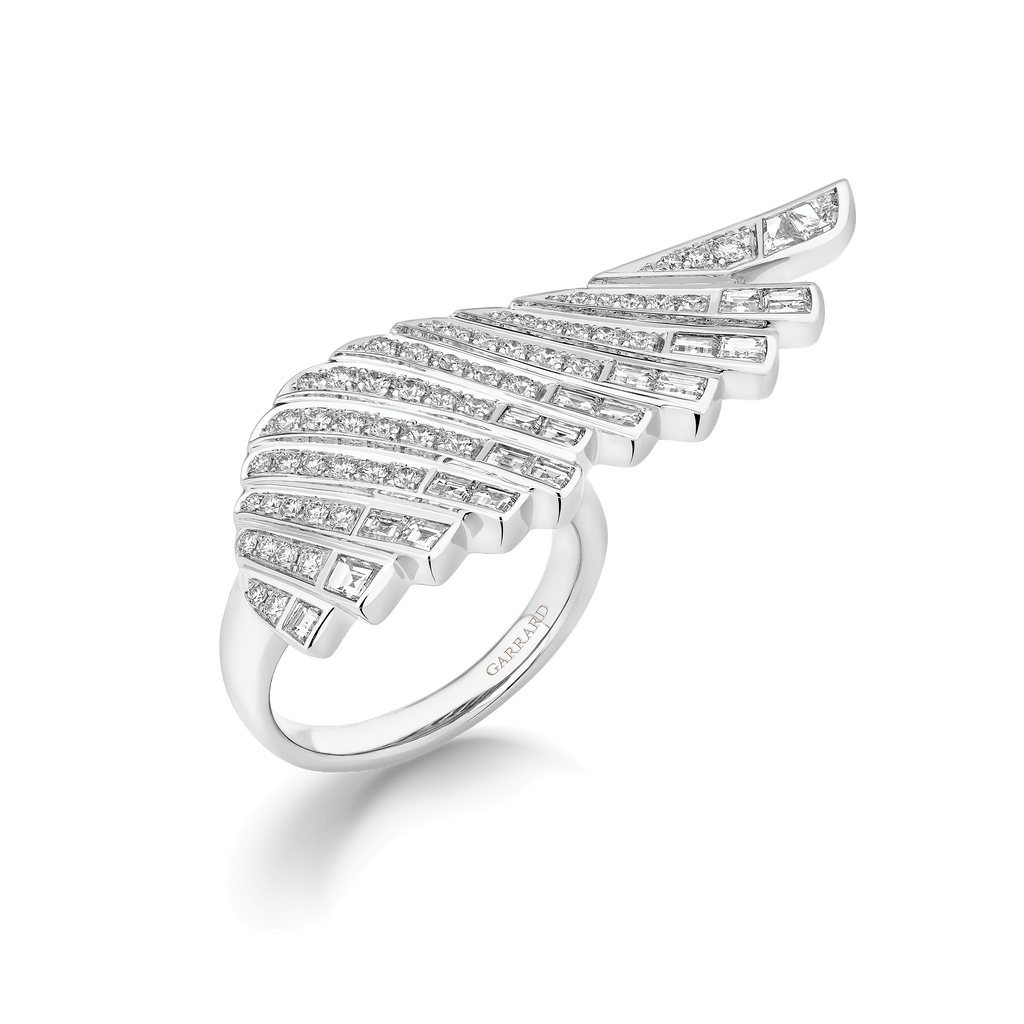Garrard Wings Rising collection Ring in 18ct White Gold with Diamonds 2018672 Hero View