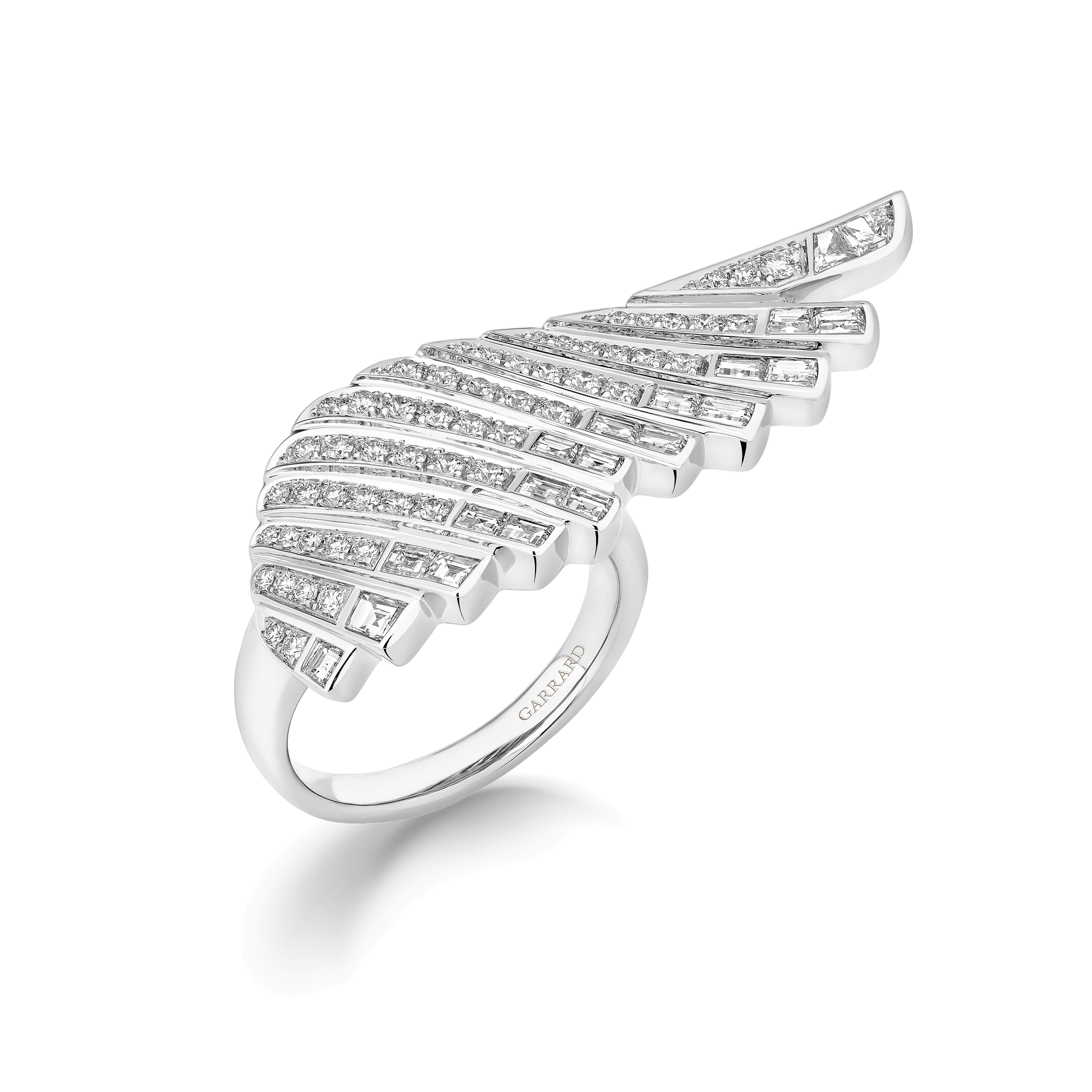 Garrard Wings Rising collection Ring in 18ct White Gold with Diamonds 2018672 Hero View