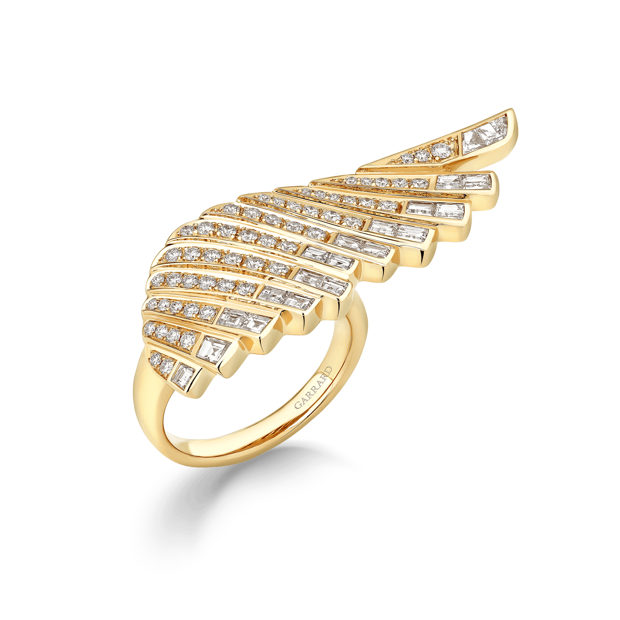 Garrard Wings Rising collection Ring in 18ct Yellow Gold with Diamonds 2018679 Hero View