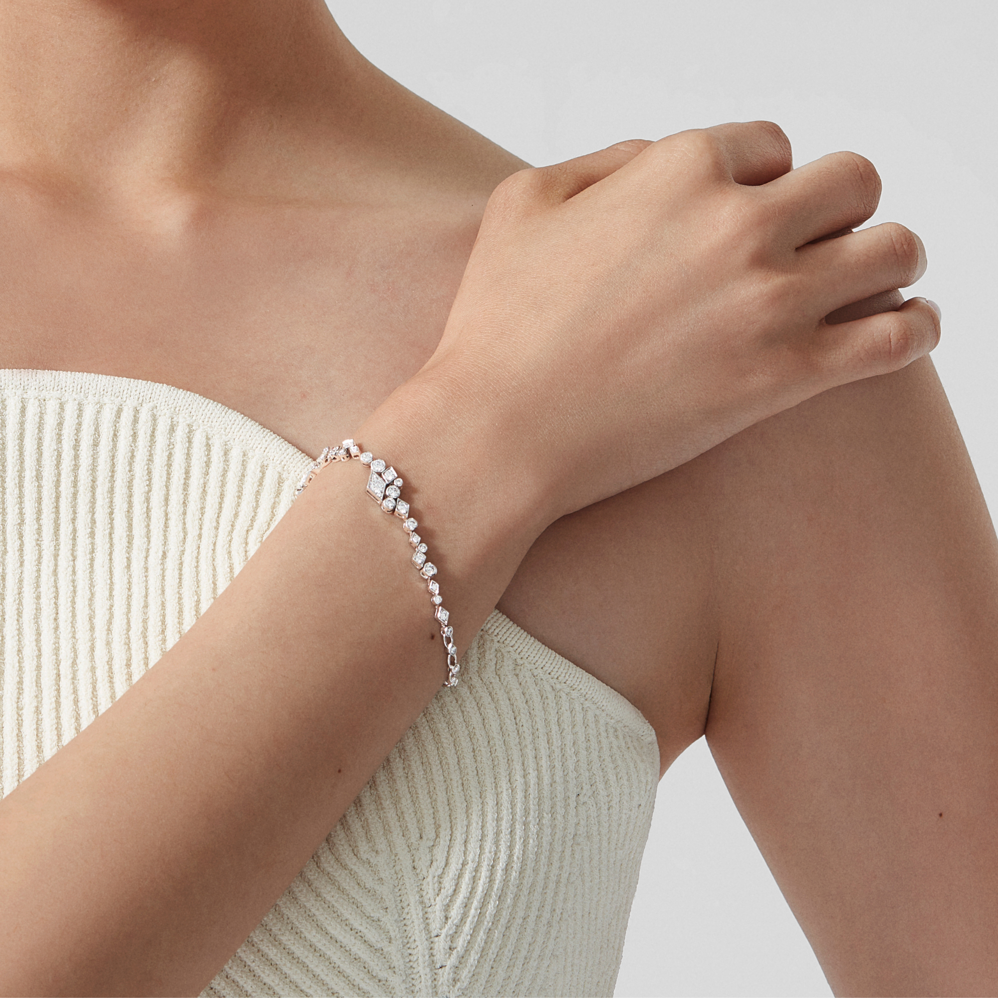 Albemarle Abstract Diamond Bracelet | In 18ct White Gold