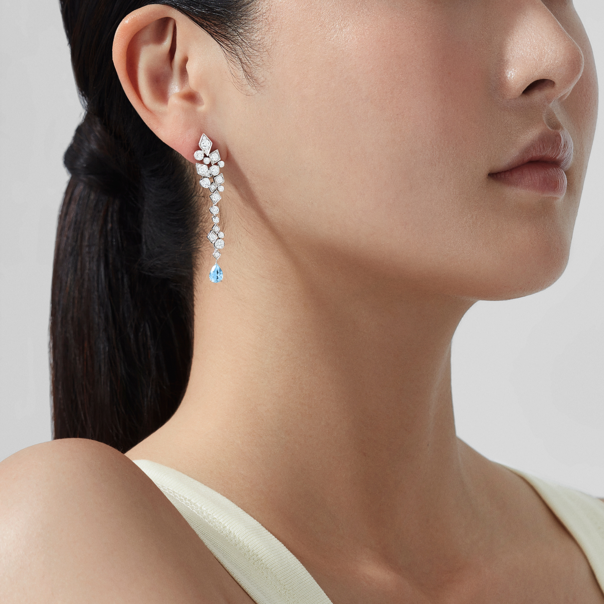 Albemarle Abstract Transformable Diamond Earrings | In 18ct White Gold