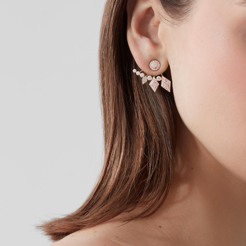 Albemarle Diamond Ear Climbers | In 18ct Rose Gold