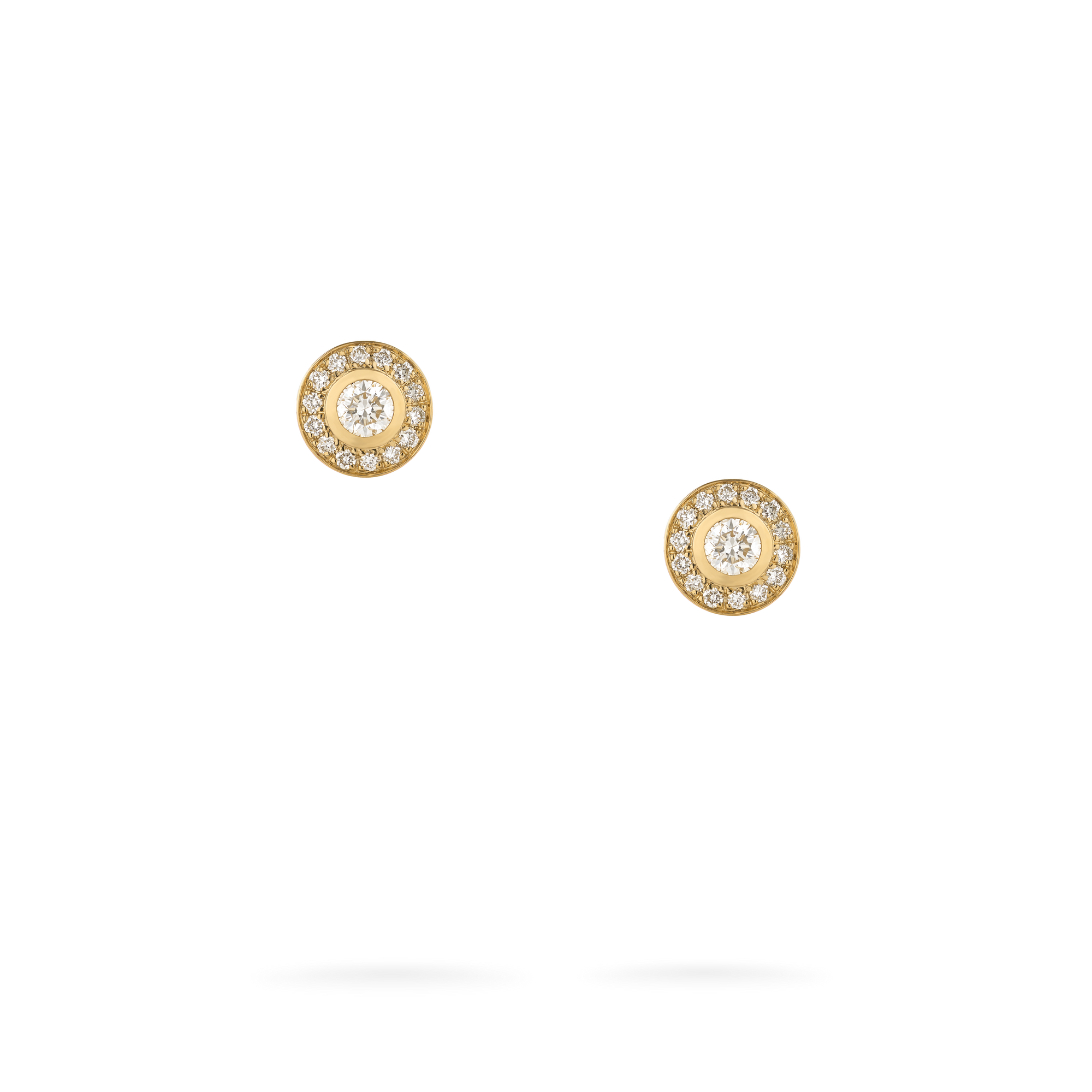 Albemarle Mini Icons Diamond Stud Earrings | In 18ct Yellow Gold with White Diamonds