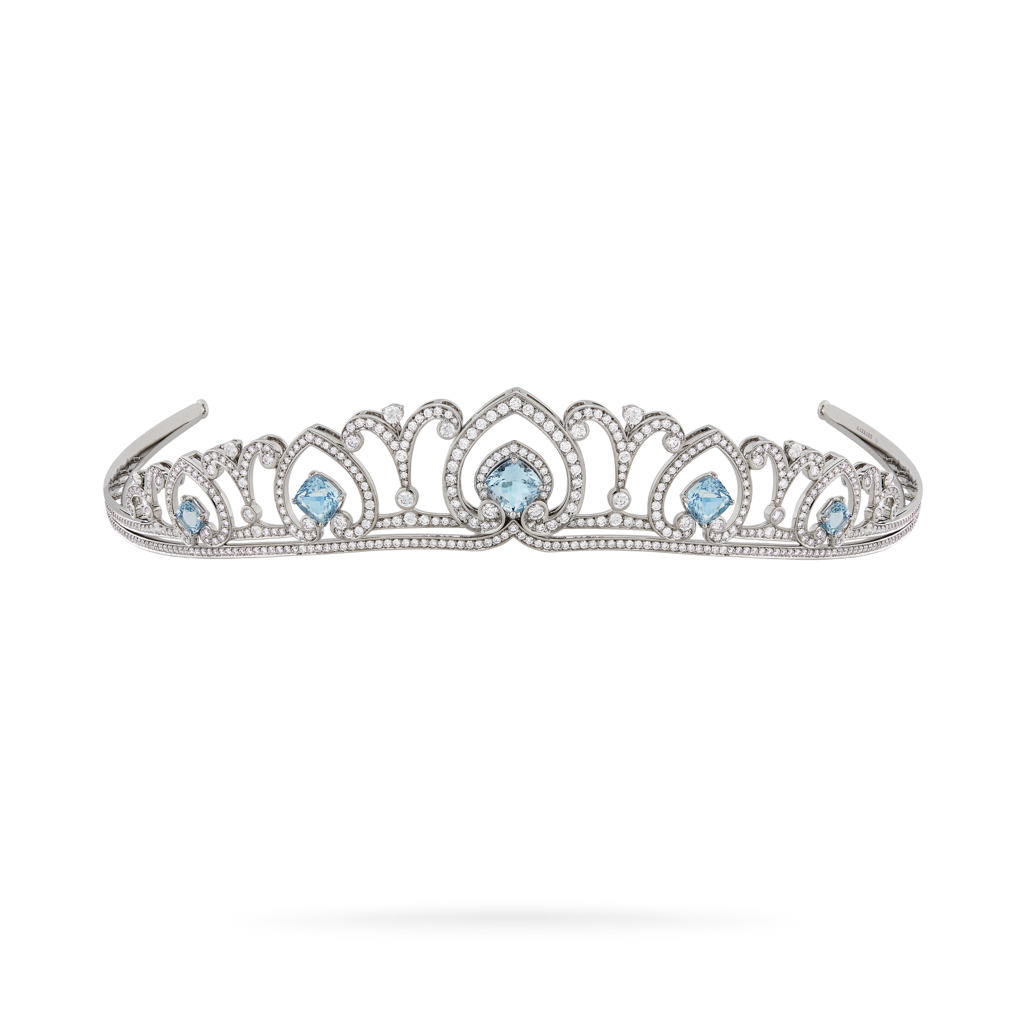 Catherine High Jewellery Transformative Diamond and Aquamarine Tiara | In 18ct White Gold with Diamonds and Aquamarines