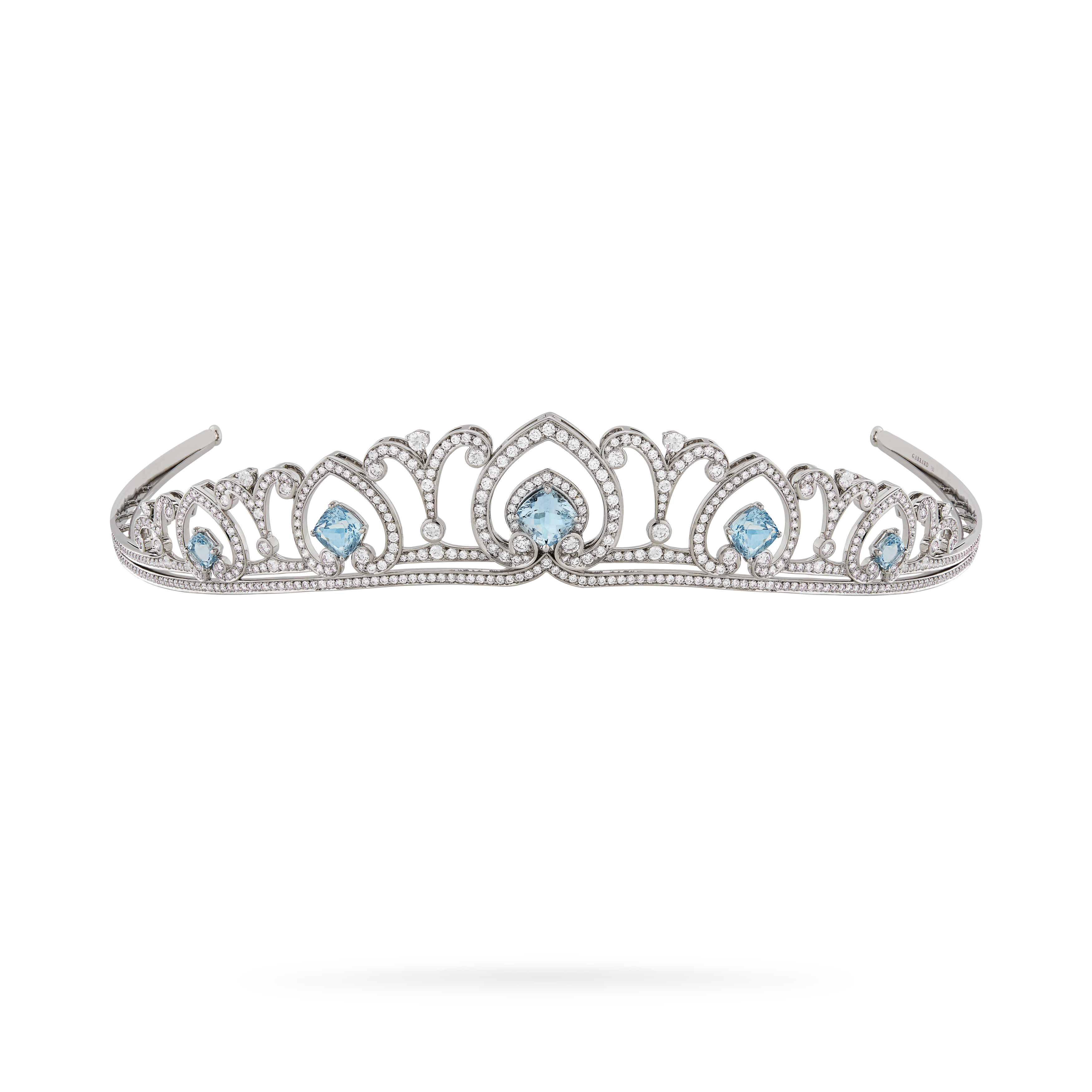 Catherine High Jewellery Transformative Diamond and Aquamarine Tiara | In 18ct White Gold with Diamonds and Aquamarines