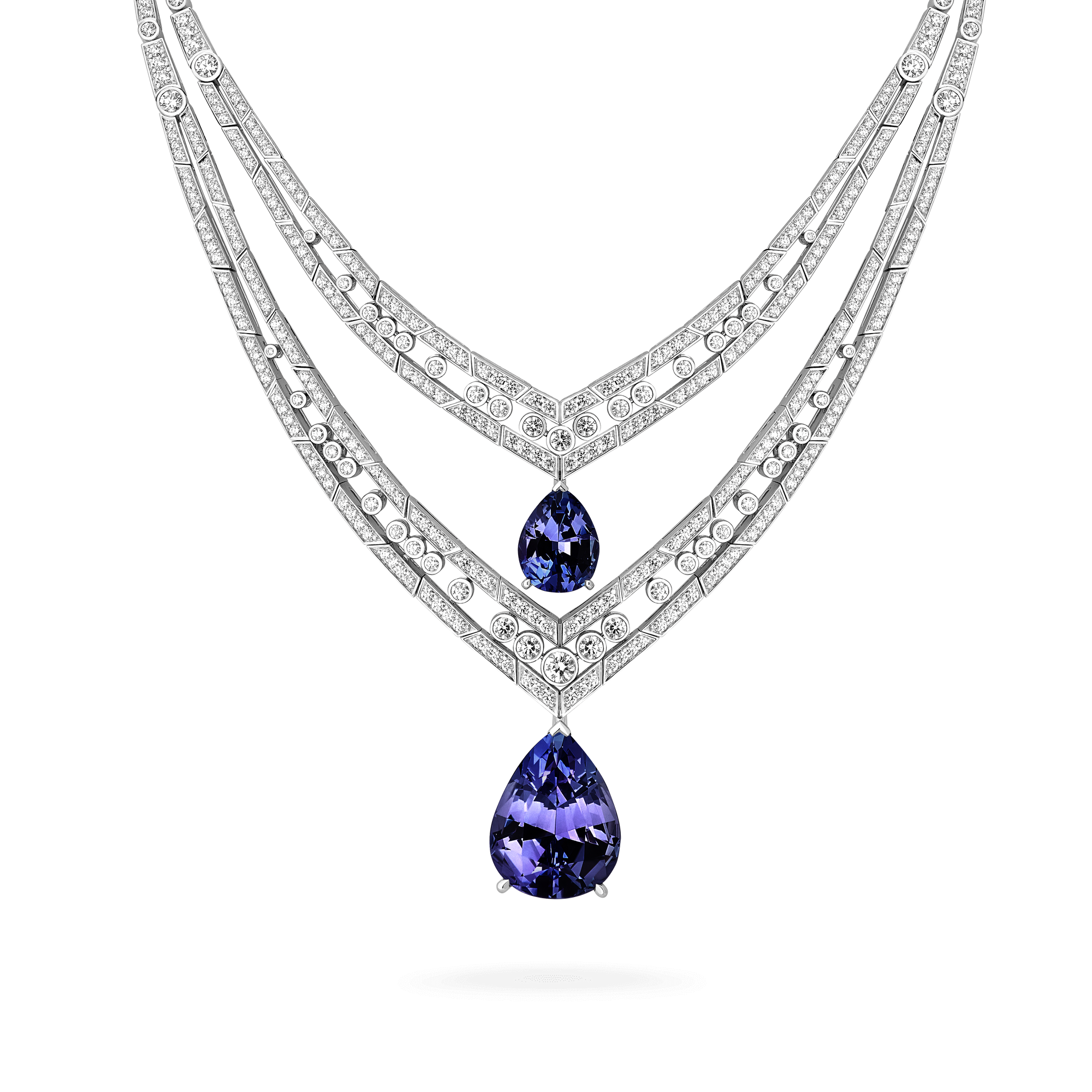 Couture Zambarau Necklace | In 18ct White Gold with Diamonds and Tanzanites