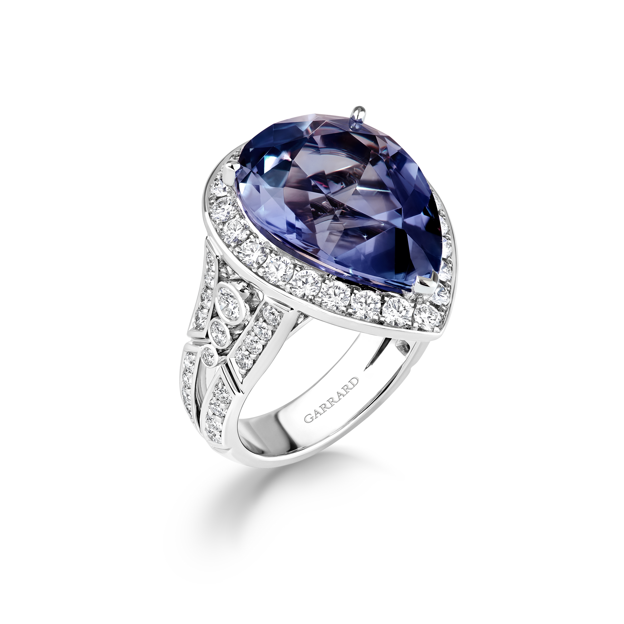 Couture Zambarau Ring | In 18ct White Gold with Diamonds and Tanzanite