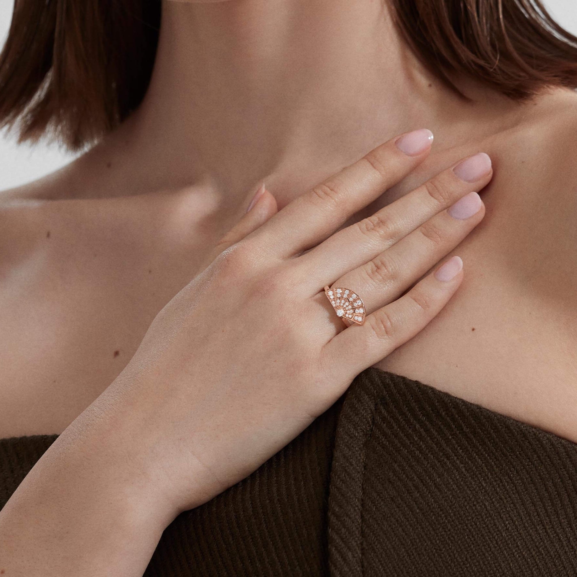 Fanfare Symphony Mini Icons Diamond Ring  | In 18ct Rose Gold