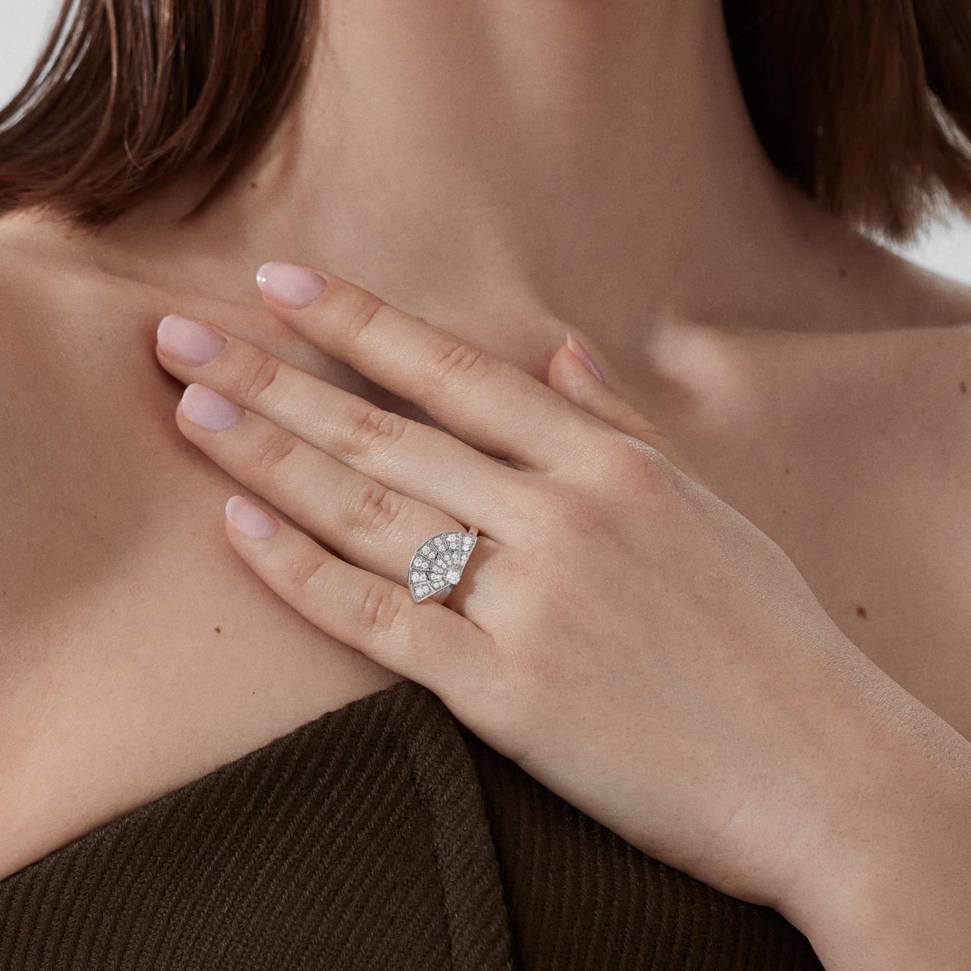 Fanfare Symphony Mini Icons Diamond Ring  | In 18ct White Gold