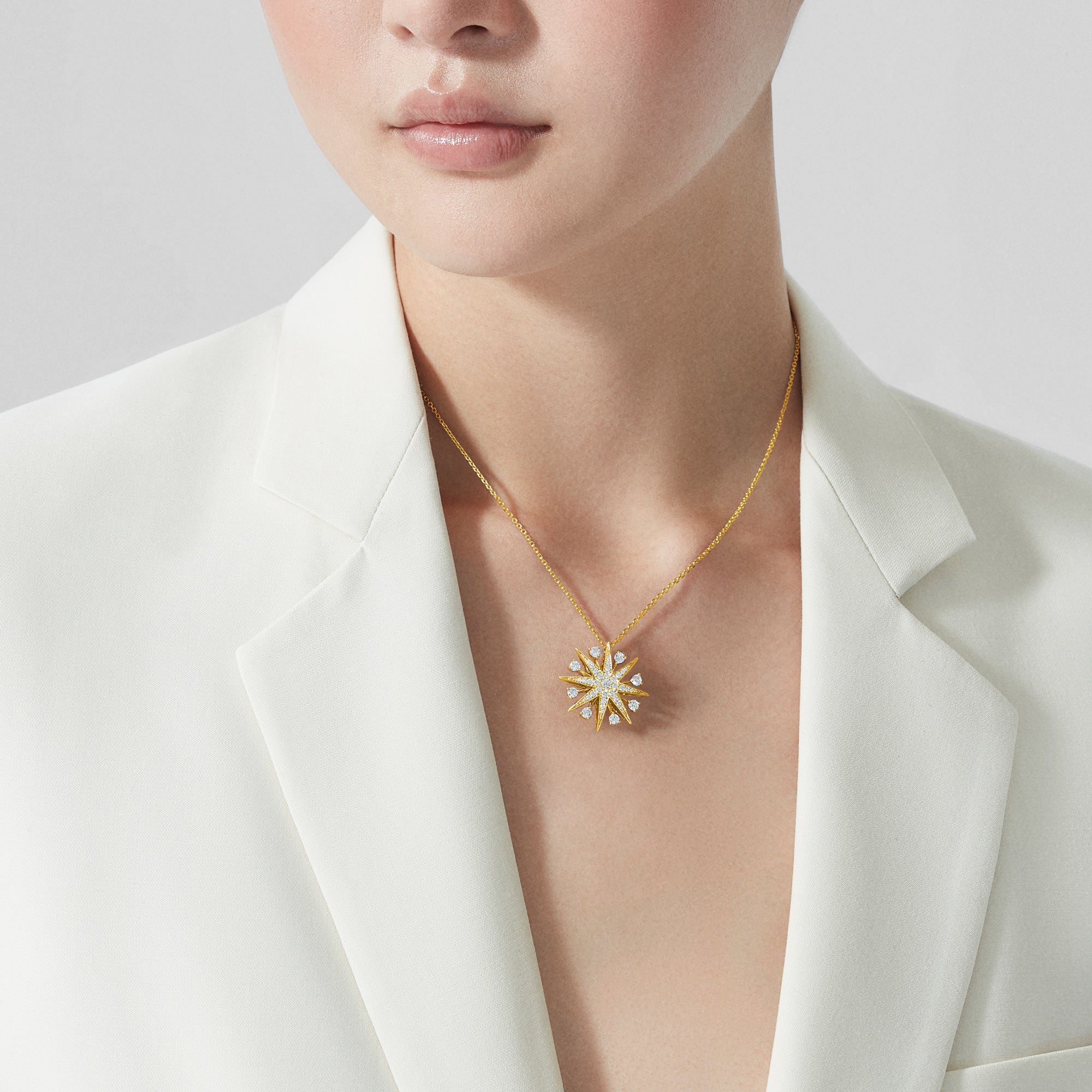 Starlight Diamond Pendant | In 18ct Yellow Gold