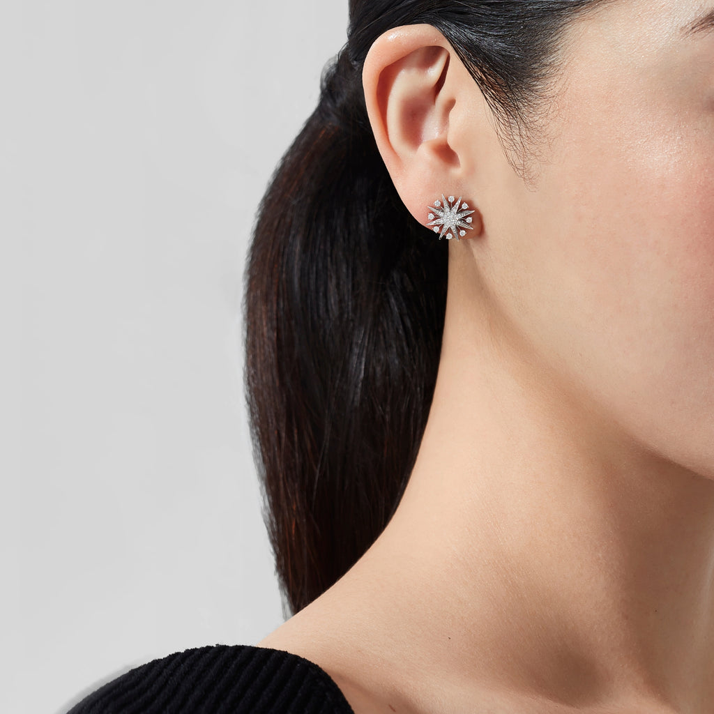 Starlight Mini Icons Diamond Stud Earrings | In 18ct White Gold