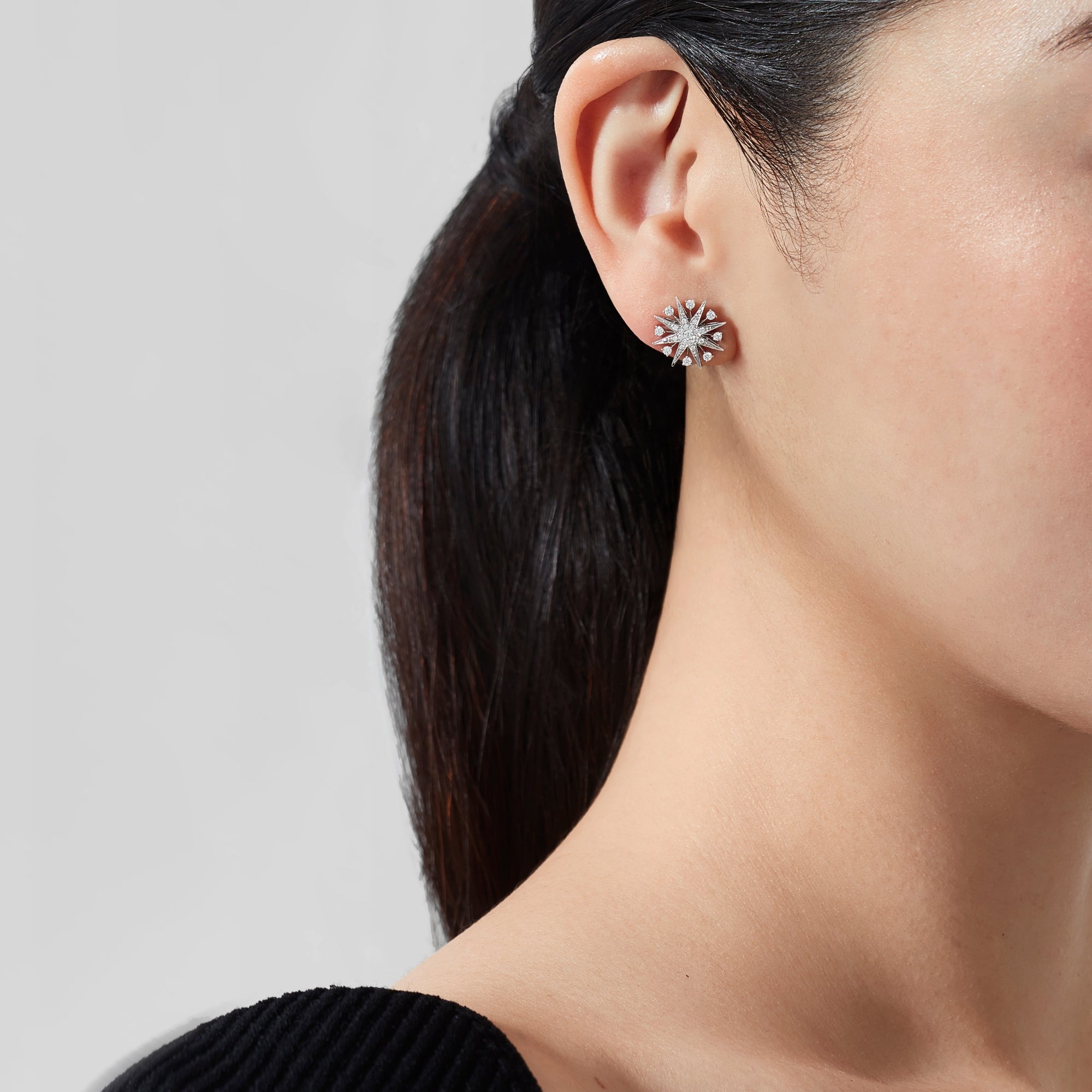 Starlight Mini Icons Diamond Stud Earrings | In 18ct White Gold