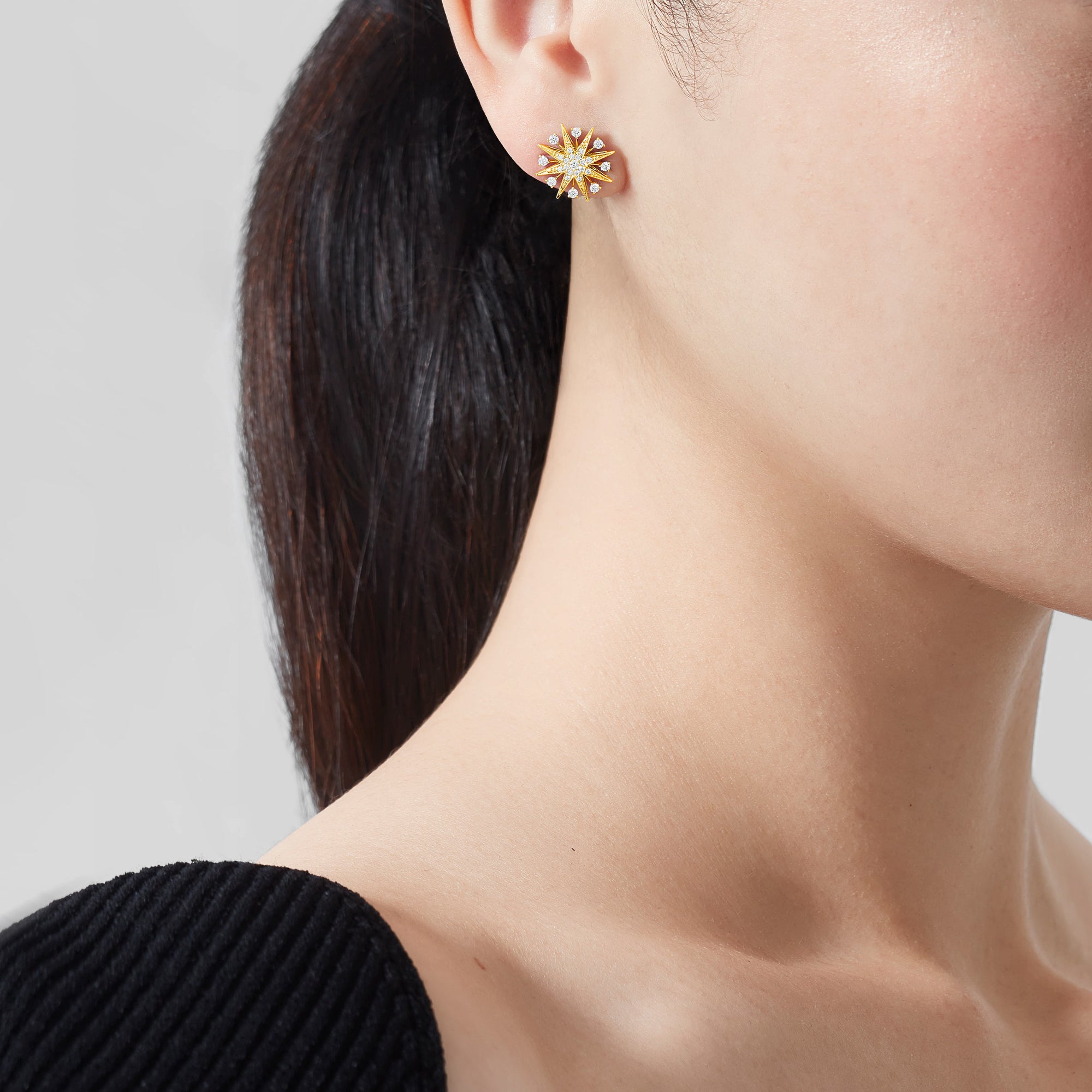 Starlight Mini Icons Diamond Stud Earrings | In 18ct Yellow Gold