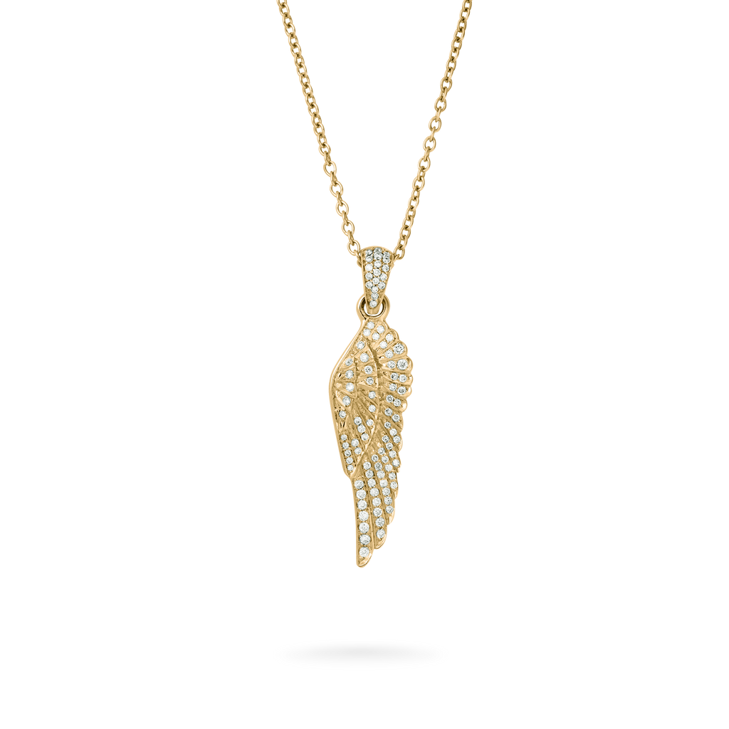 Wings Classic Mini Icons Diamond Pendant  | In 18ct Yellow Gold